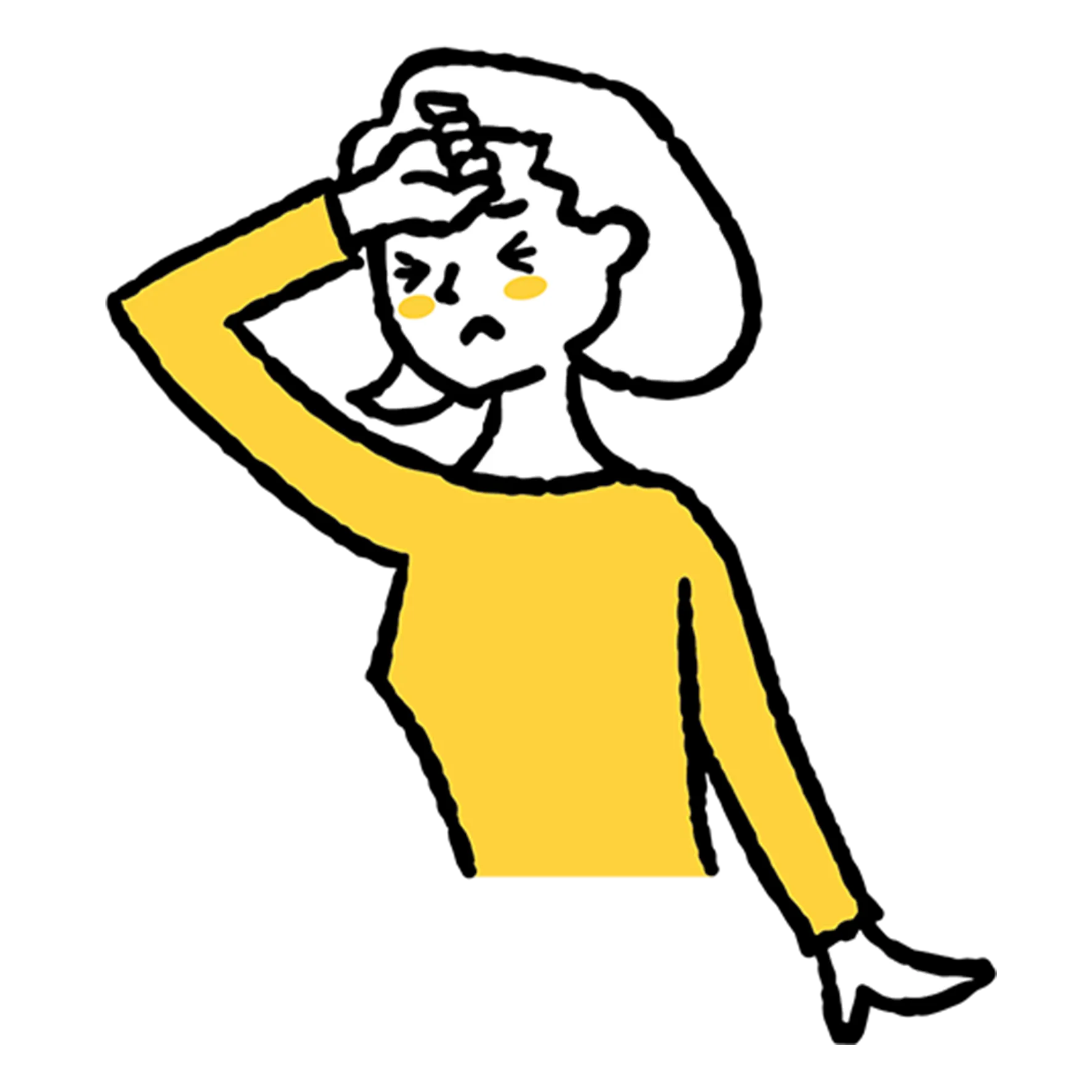 頭痛で悩む女性